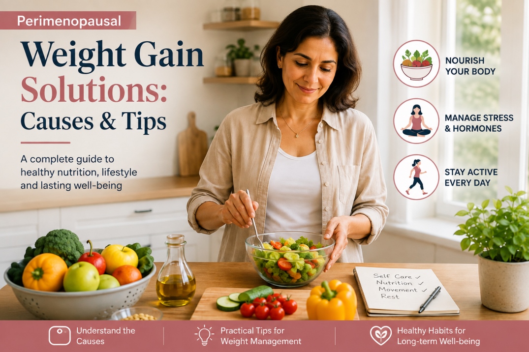 Perimenopausal Weight Gain Solutions: Causes & Tips