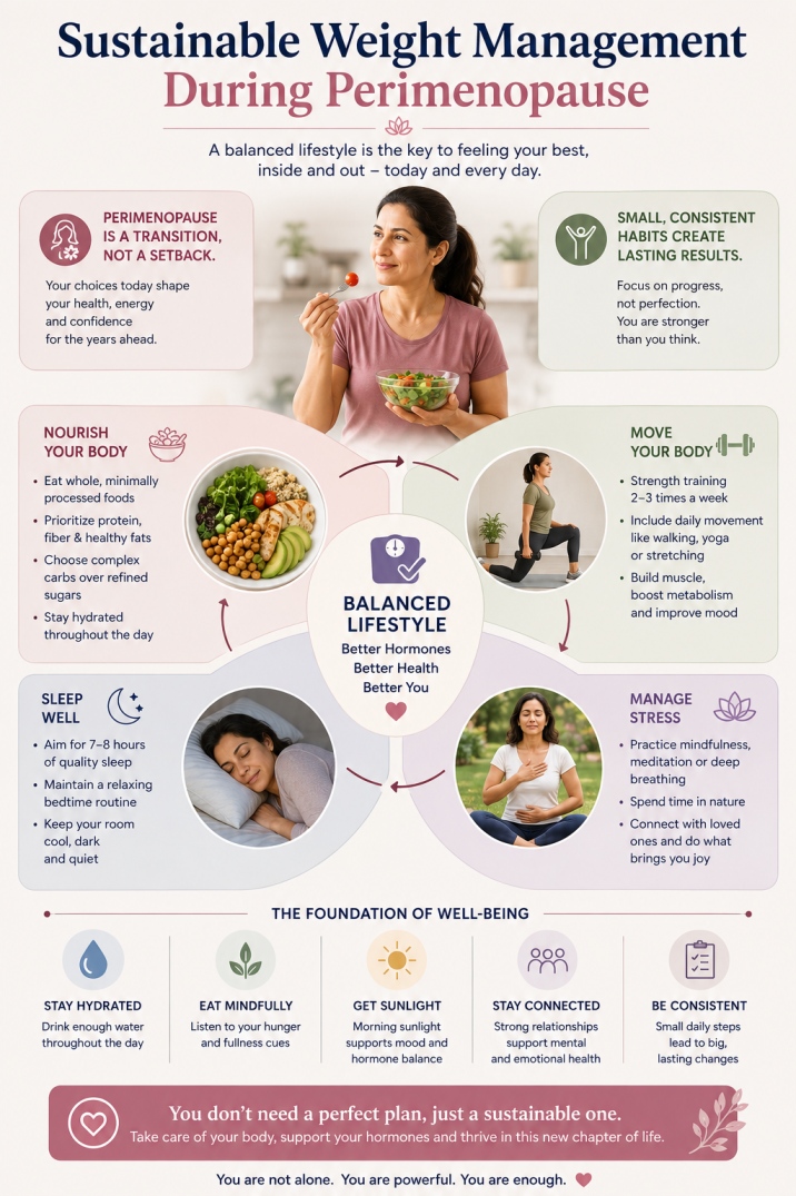 perimenopausal weight gain solutions - WelloraFit